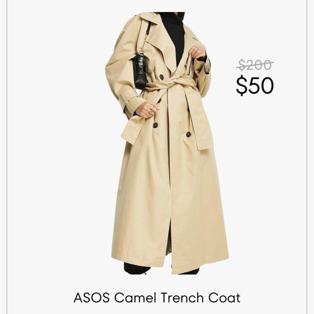 ASOS Camel Trench Coat